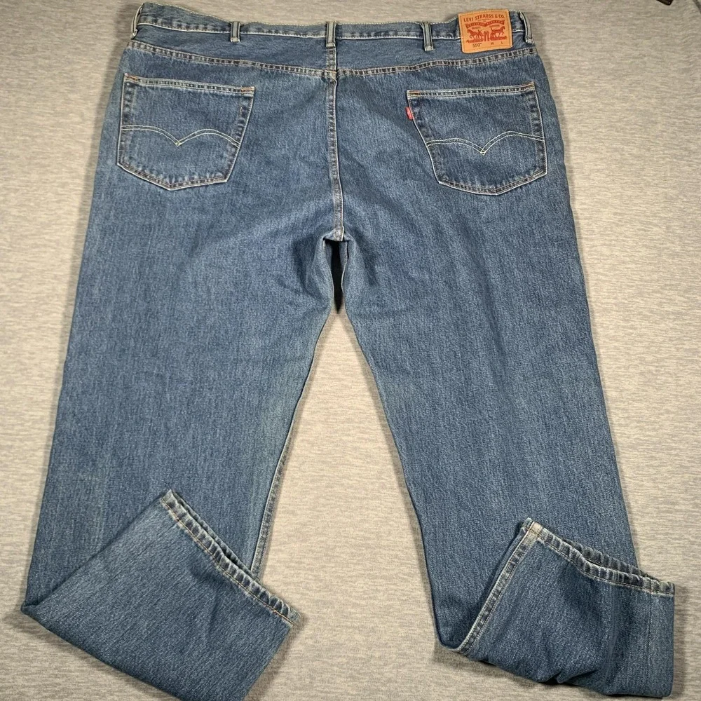 Levis 550‎ Jeans Mens 50x32 Blue Denim Relaxed Tapered Leg Comfort Fit Pants